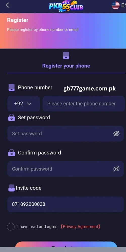 PKR55 Game App
